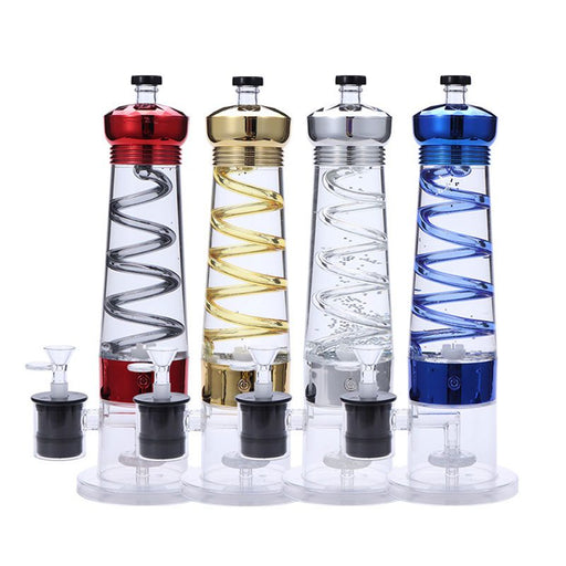 12" Electric lava lamp bong with UFO Perc-Assorted [LQN0012] Bongs Canadian Distributor