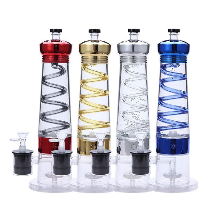 12" Electric lava lamp bong with UFO Perc-Assorted [LQN0012] Bongs Canadian Distributor