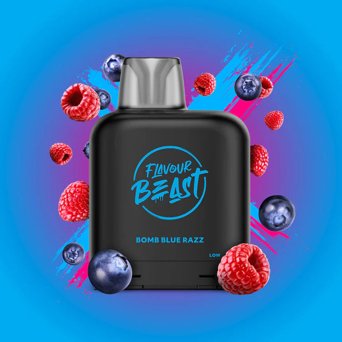 FLAVOUR BEAST | Level X Beast Pod Box of 6 Federal Excise Tax ONE Bomb Blue Razz