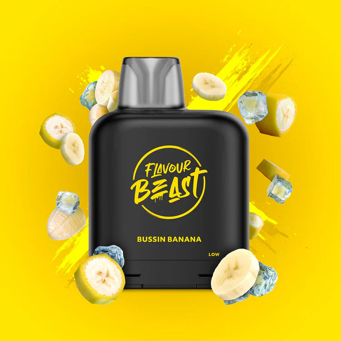 FLAVOUR BEAST | Level X Beast Pod Box of 6 Federal Excise Tax ONE Bussin' Banana Iced