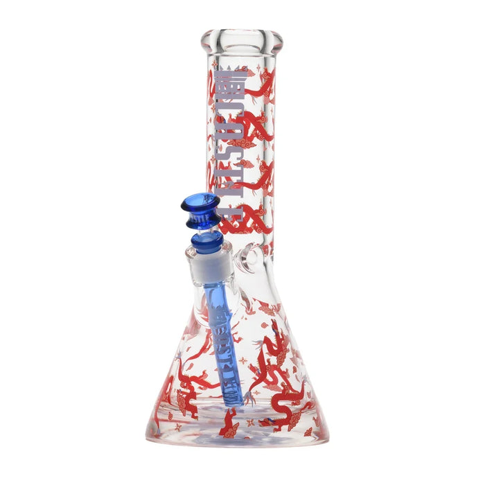12" Lucky Dragon Beaker Bong – 9mm Thick Glass Glass Bong Castle Glassworks Default Title