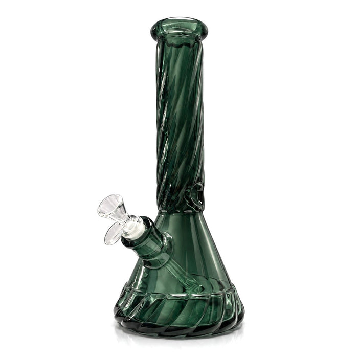 12.5" Diamond Cut Textured Beaker Bong – 7mm Glass Glass Bong Super Supplys Inc Black