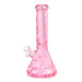 12.5" Diamond Cut Textured Beaker Bong – 7mm Glass Glass Bong Super Supplys Inc Pink