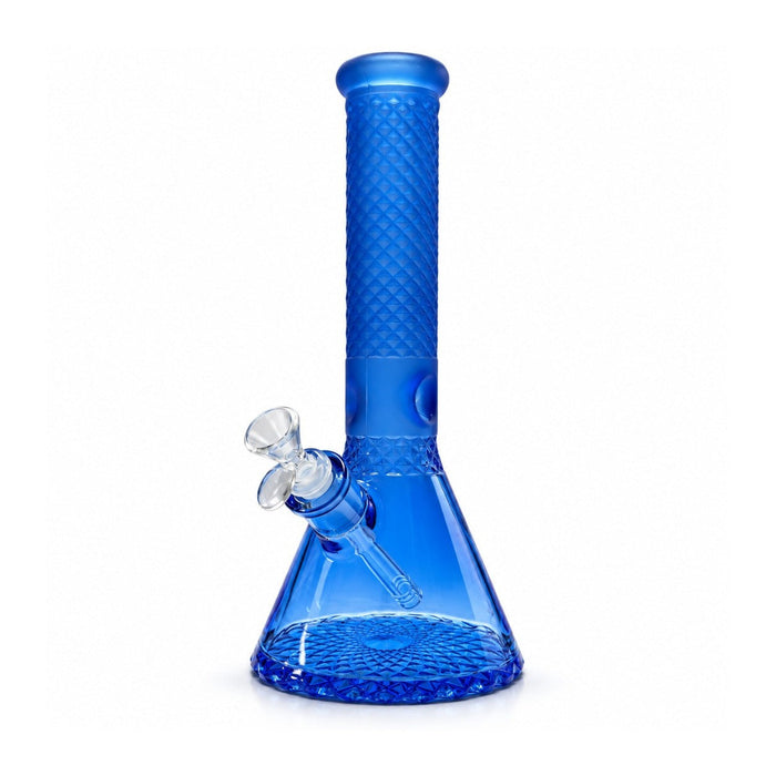 12.5" Crystal Facet Beaker Bong – 7mm Thick Glass