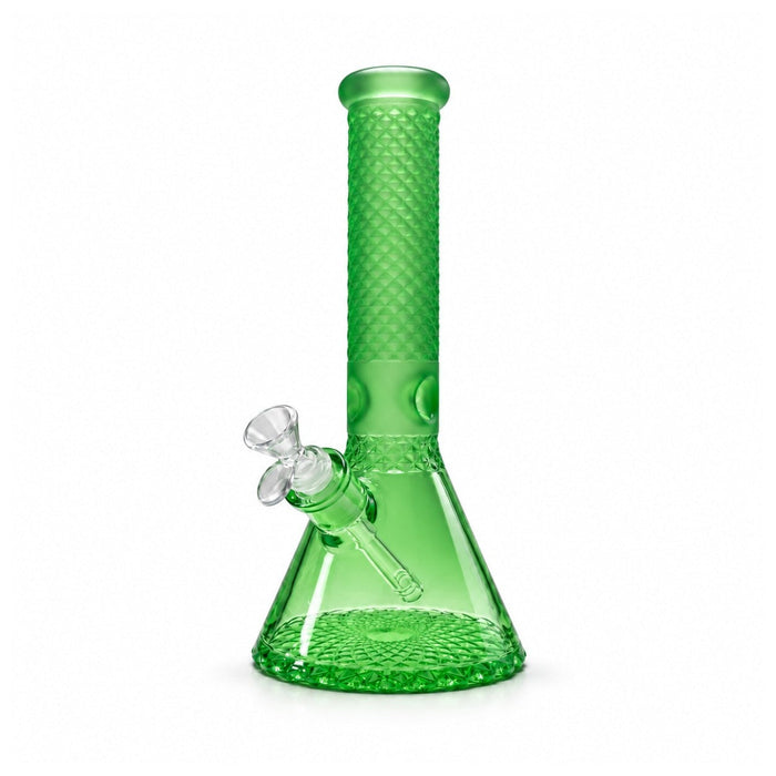 12.5" Crystal Facet Beaker Bong – 7mm Thick Glass