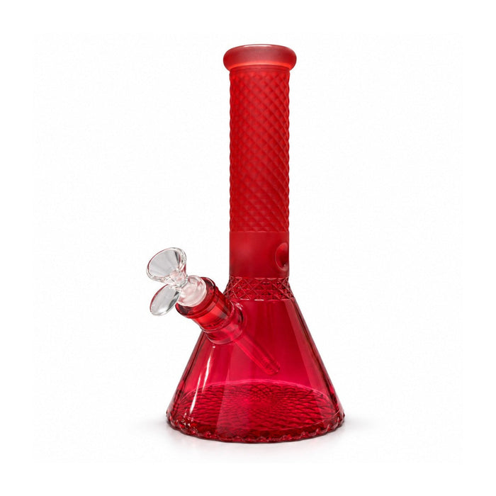 12.5" Crystal Facet Beaker Bong – 7mm Thick Glass