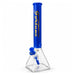 Fortune 18" 7mm Square Base Glass Water Pipe – 50mm Neck Glass Bong Fortune Blue