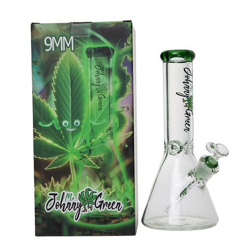 Johnny Green 12″ 9mm Beaker With Elephant Joint With Grid Percolator Slide – Green (MJG-002) Bongs Canadian Distributor