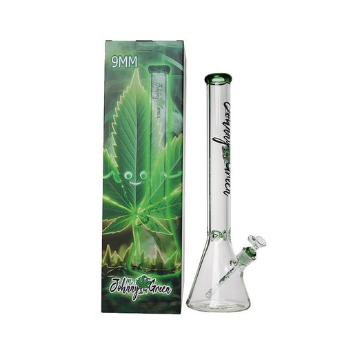 Johnny Green | 20″ 9mm Beaker with Elephant Joint and Grid Percolator Slide – Green (MJG-004) Bongs Canadian Distributor