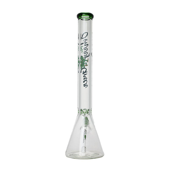 Johnny Green | 20″ 9mm Beaker with Elephant Joint and Grid Percolator Slide – Green (MJG-004) Glass Bong Canadian Distributor