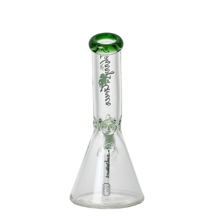 Johnny Green | 12″ 9mm Beaker Bent Neck with Grid Percolator Slide – Green (MJG-007) Glass Bong Canadian Distributor