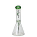 Johnny Green | 12″ 9mm Beaker Bent Neck with Grid Percolator Slide – Green (MJG-007) Glass Bong Canadian Distributor