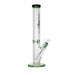 Johnny Green | 16″ 9mm Straight Tube with Grid Percolator Slide – Green (MJG-013) Straight Tube Bong Canadian Distributor