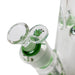 Johnny Green | 16″ 9mm Straight Tube with Grid Percolator Slide – Green (MJG-013) Straight Tube Bong Canadian Distributor