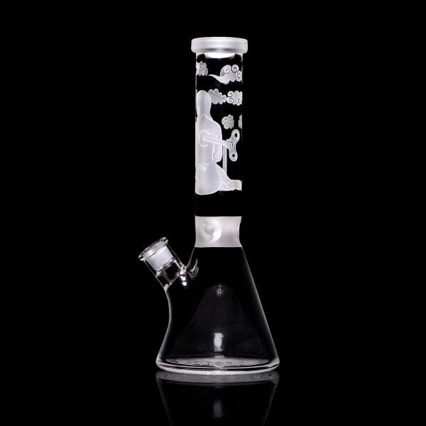 Midnight 14″ Clear Beaker Bong Glass Bong Multiverse