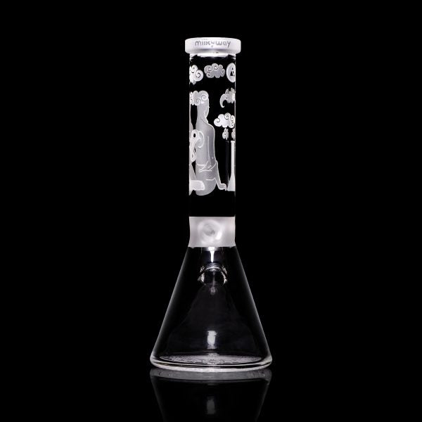 Midnight 14″ Clear Beaker Bong Glass Bong Multiverse