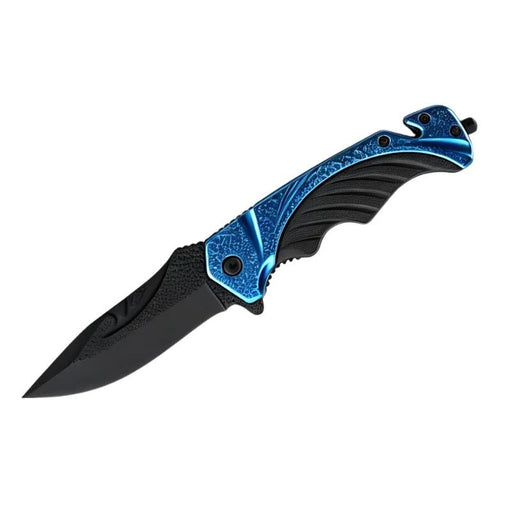 MSK045 - Blue & Black Rescue-Style Folding Knife Folding Knife The MST Default Title