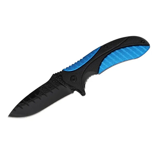 MSK051 - Blue & Black Textured Folding Knife Folding Knife The MST Default Title