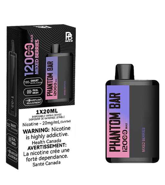 Phantom Bar | 12000 Puff LCD Disposable BOX OF 5 Disposable Vape RK Consulting Inc Mixed Berries