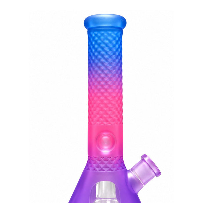 12.5" Frosted Gradient Diamond-Cut Beaker Glass Bong Super Supplys Inc