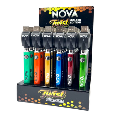 Nova | 900 mAh Twist Golden Edition Battery Display of 30 Vape Devices ONE