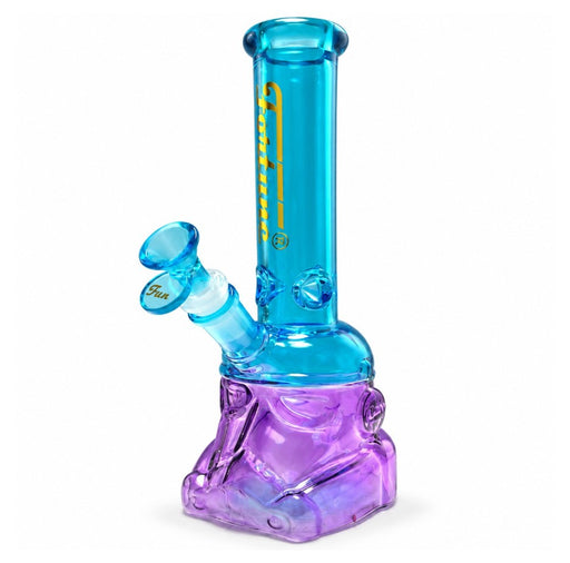 Fortune | 10" Novelty Helmet Glass Water Pipe Glass Bong Fortune Blue