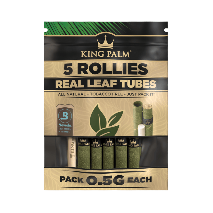 King Palm | 5 Rollie Hand-Rolled Leaf Box of 15 ROLLING PAPER Cannatron