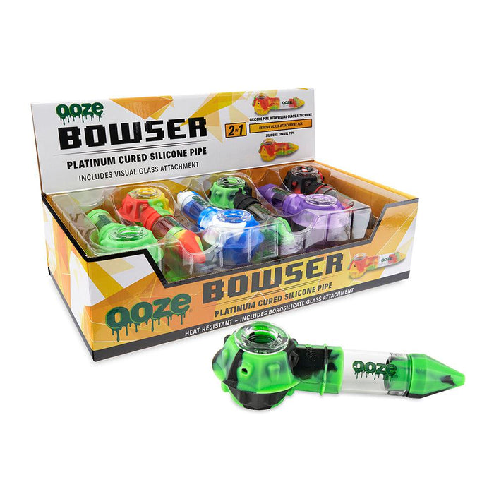 Ooze | Bowser Silicone Glass Pipe Display - 12ct Silicone Pipe Cannatron