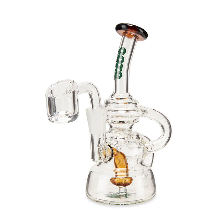 Ooze | Quartz Mini Rig - Flood Bongs Cannatron Sea Sand Amber