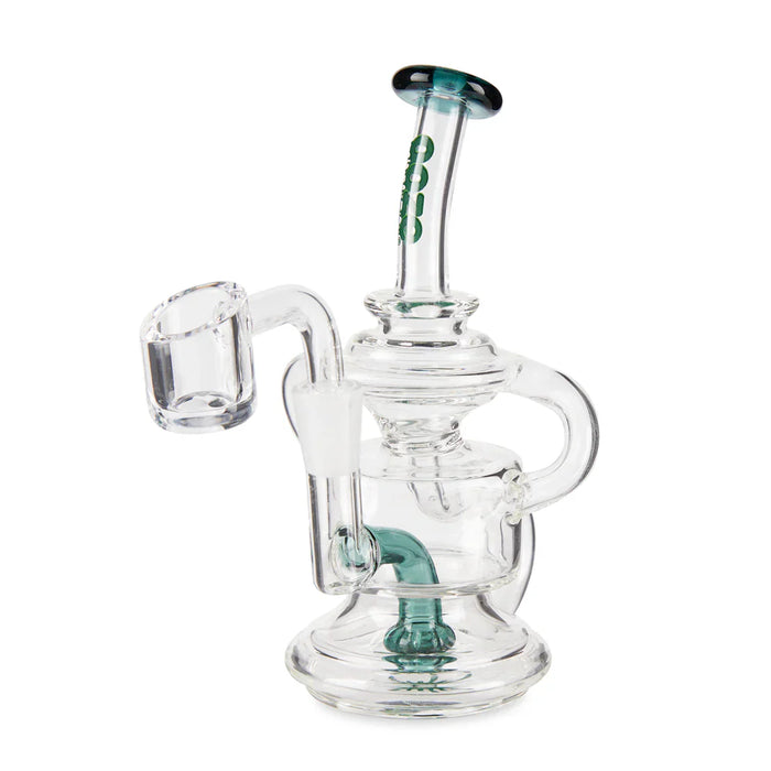 Ooze | Quartz Mini Rig - Undertow Bongs Cannatron Ocean Green