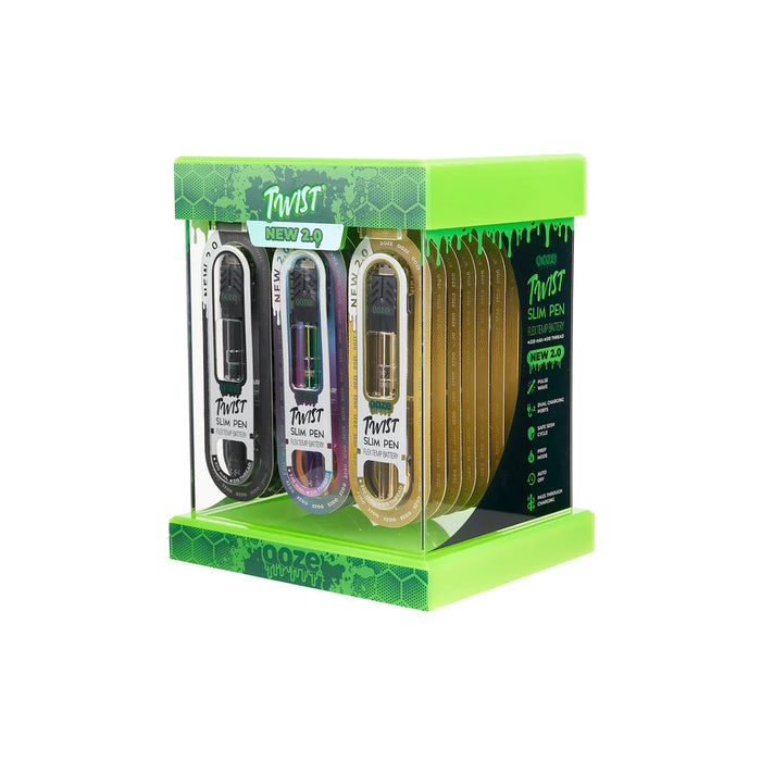 Ooze | Twist Slim Pen 2.0 Display – 24ct 510 Battery Cannatron