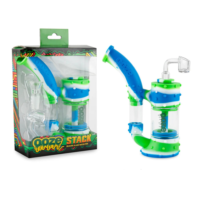 Ooze | Stack Pipe Silicone Water Bubbler & Dab Rig