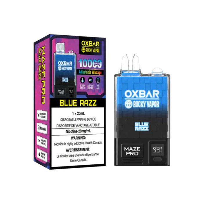 OXBAR | MAZE PRO 10000 PUFF DISPOSABLE Box of 5 Federal Excise Tax WENEED VAPE Blue Razz