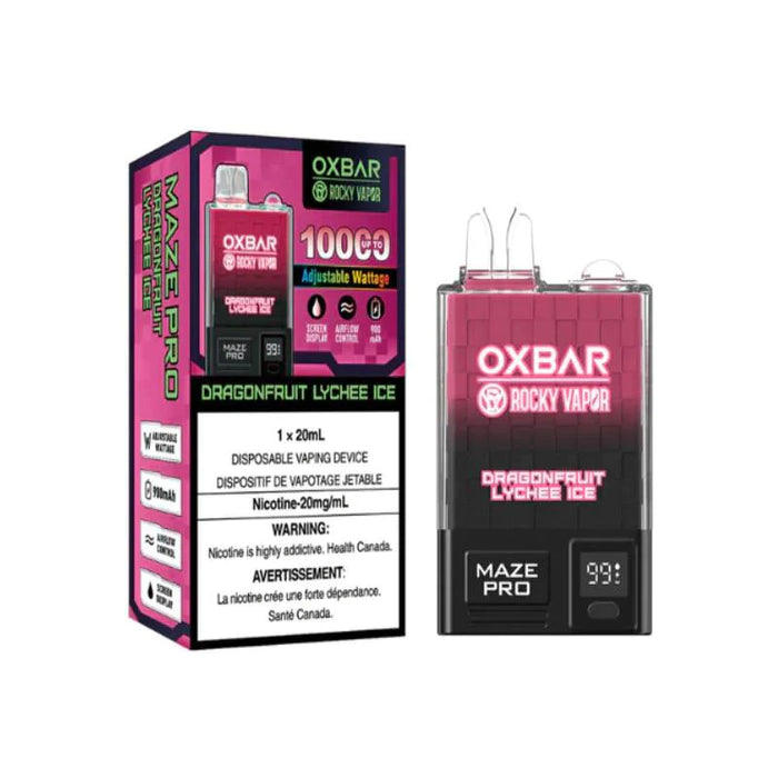 OXBAR | MAZE PRO 10000 PUFF DISPOSABLE Box of 5 Federal Excise Tax WENEED VAPE Dragonfruit Lychee Ice