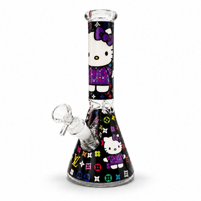 10" Character Fashion Beaker Glass Water Pipe Glass Bong Super Supplys Inc Purple