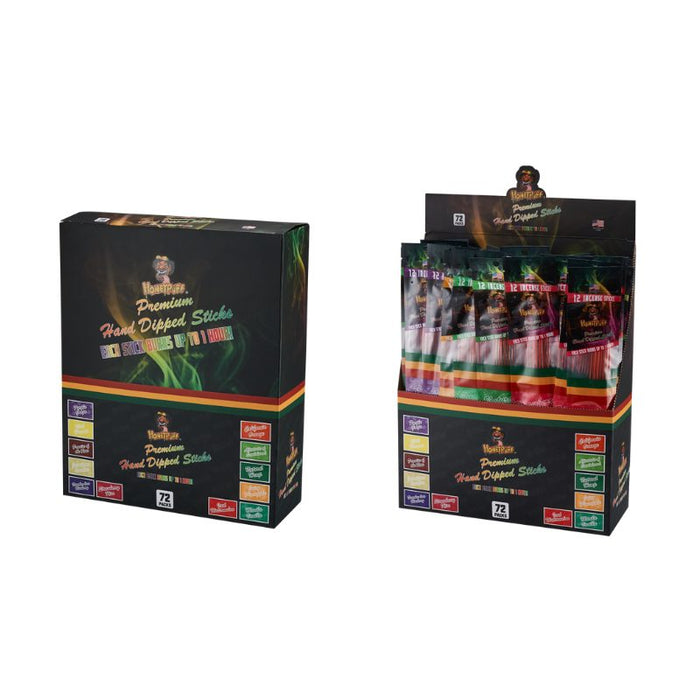 HoneyPuff | Premium Hand-Dipped Incense Stick Display – Assorted Flavors [P1161] Incense Canadian Distributor