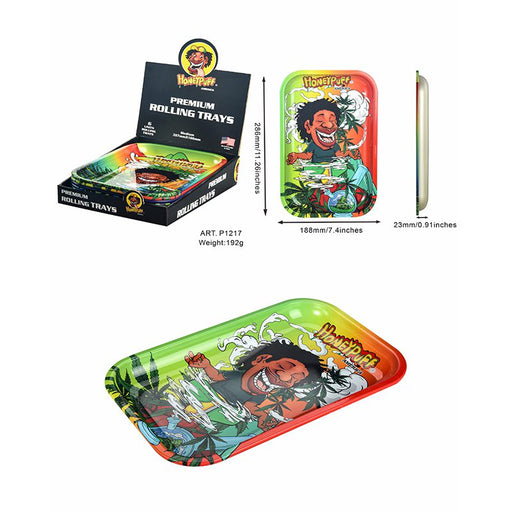 Honey Puff | Premium Paper Iron Rolling Tray – 11" [P1217] Tray Canadian Distributor