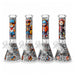 10" Graffiti Bear Glass Beaker - Glow in the Dark Glass Bong Super Supplys Inc