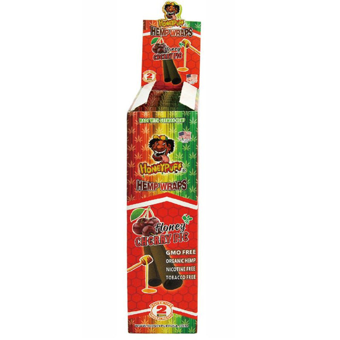 Honey Puff | Flavored Hemp Wrap-12 packs/display [P809x] ROLLING PAPER Canadian Distributor Honey Cherry Pie