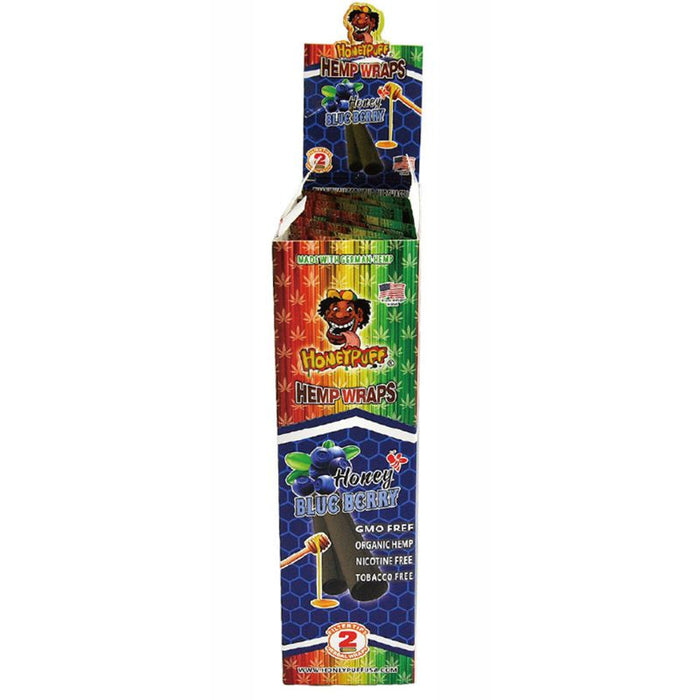 Honey Puff | Flavored Hemp Wrap-12 packs/display [P809x] ROLLING PAPER Canadian Distributor Honey Blueberry