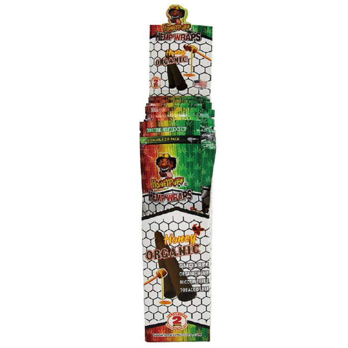 Honey Puff | Flavored Hemp Wrap-12 packs/display [P809x] ROLLING PAPER Canadian Distributor Honey Organic