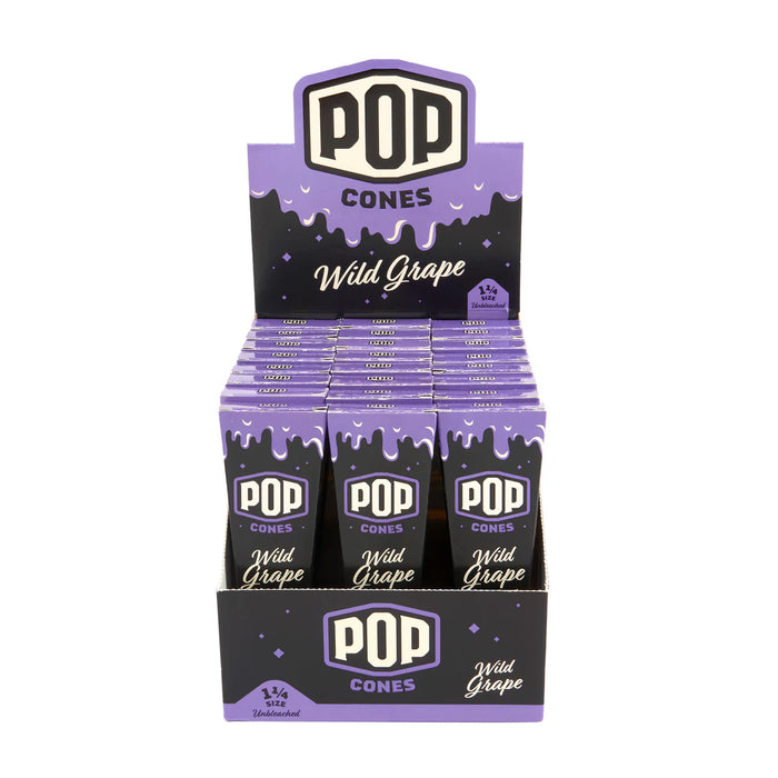 Pop Cones | 1 1/4 6pk Pre-Rolled Cones with Flavor Tip 24ct Display