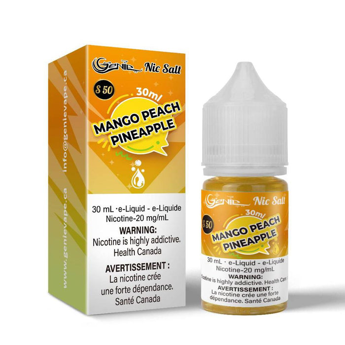 GENIE | E-Liquid S50 [20mg Salt Nic] Federal Excise Tax ONE Mango Peach Pineapple