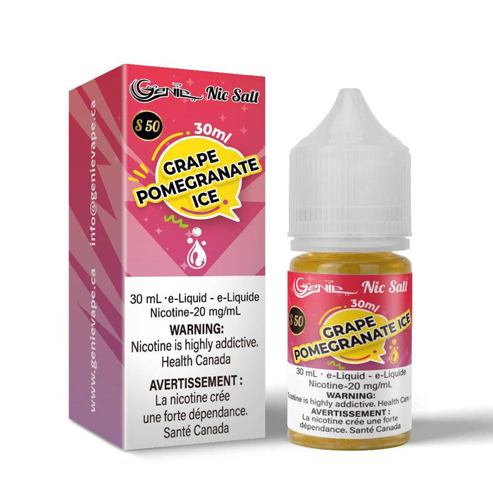 GENIE | E-Liquid S50 [20mg Salt Nic] Federal Excise Tax ONE Grape Pomegranate Ice