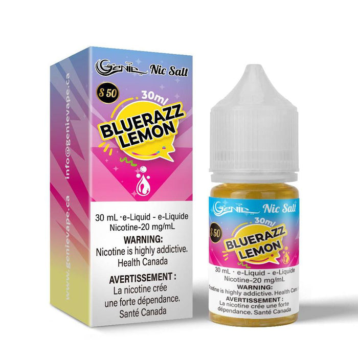 GENIE | E-Liquid S50 [20mg Salt Nic] Federal Excise Tax ONE Bluerazz Lemon