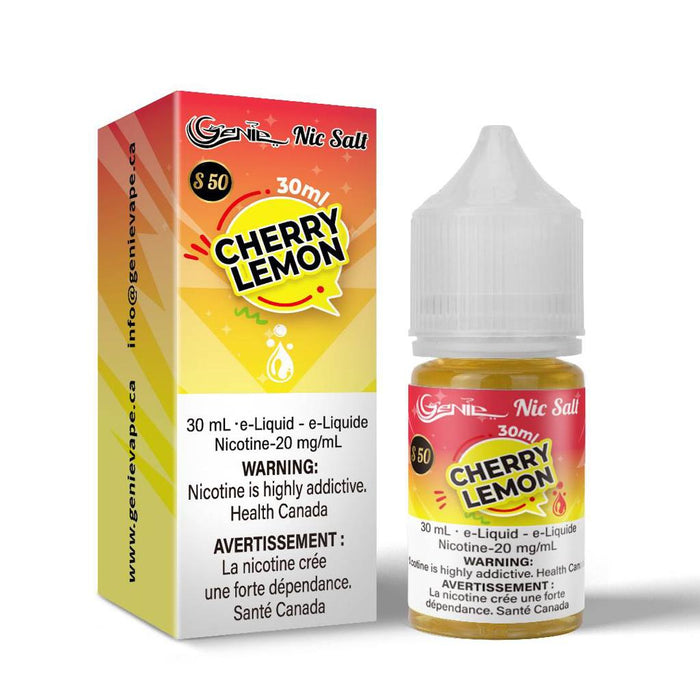 GENIE | E-Liquid S50 [20mg Salt Nic] Federal Excise Tax ONE Cherry Lemon