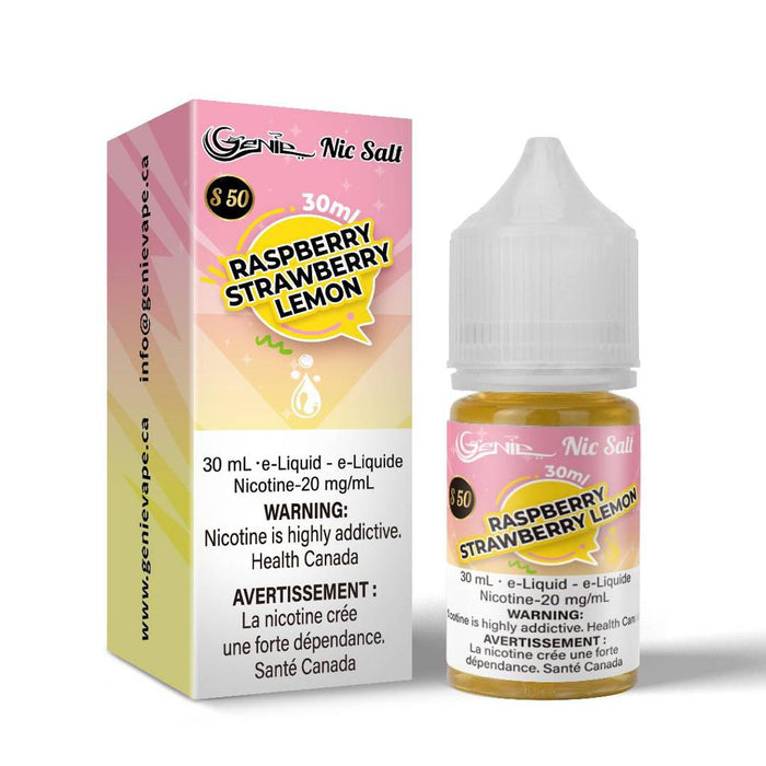 GENIE | E-Liquid S50 [20mg Salt Nic] Federal Excise Tax ONE Raspberry Strawberry Lemon