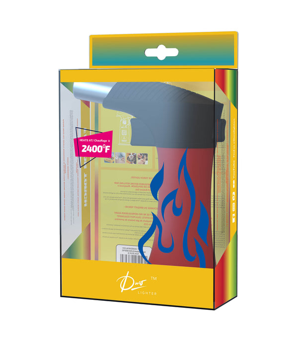 DUCO™ | POLARIS  7" Rubberized Collection – Heavy Torch Flame Lighter (Assorted)