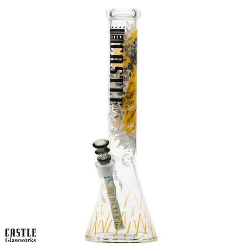 16" Princess Warrior Beaker Bong - 5mm Thick Glass Glass Bong Castle Glassworks Default Title