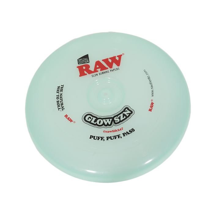 RAW | Glow in the Dark Frisbee Rolling Tray Tray Smoking Cat Distribution